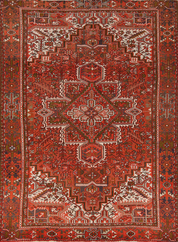 Handmade Wool Heriz Persian Area Rug 8x10