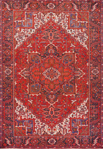Vintage Wool Heriz Persian Area Rug 8x11