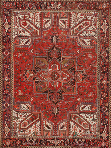 Geometric Wool Heriz Persian Area Rug 8x10