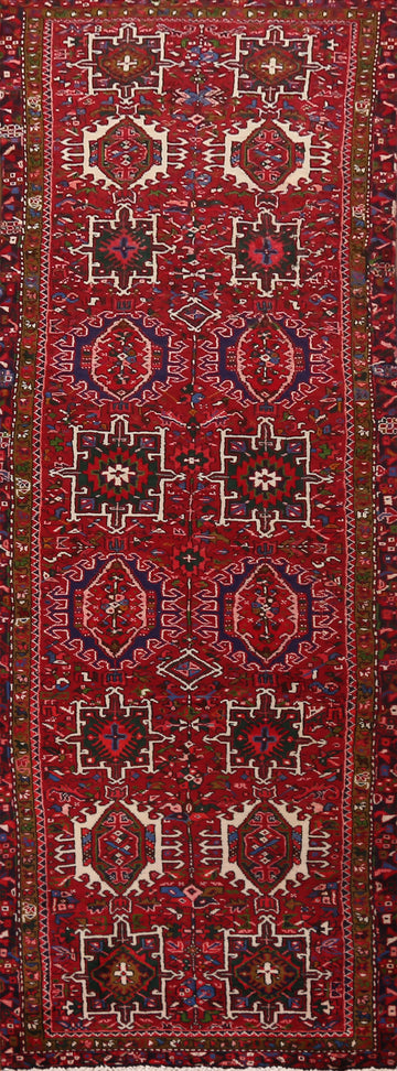 Tribal Geometric Gharajeh Persian Runner Rug 3x12