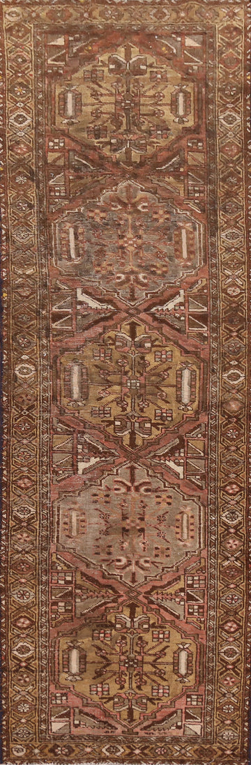 Antique Ardebil Persian Runner Rug 3x11