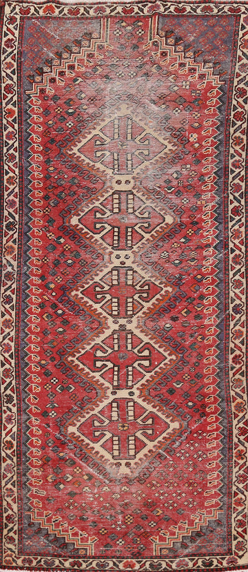 Tribal Geometric Shiraz Persian Runner Rug 3x9