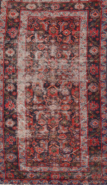 Antique Blue Handmade Mahal Persian Rug 4x7