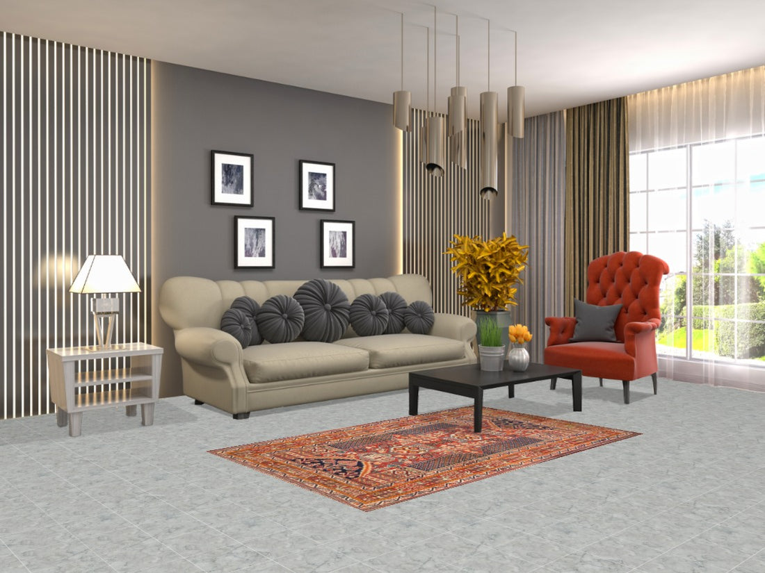 Handmade Wool Shiraz Persian Rug 3x6