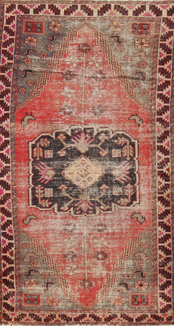 Vintage Wool Hamedan Persian Rug 4x8