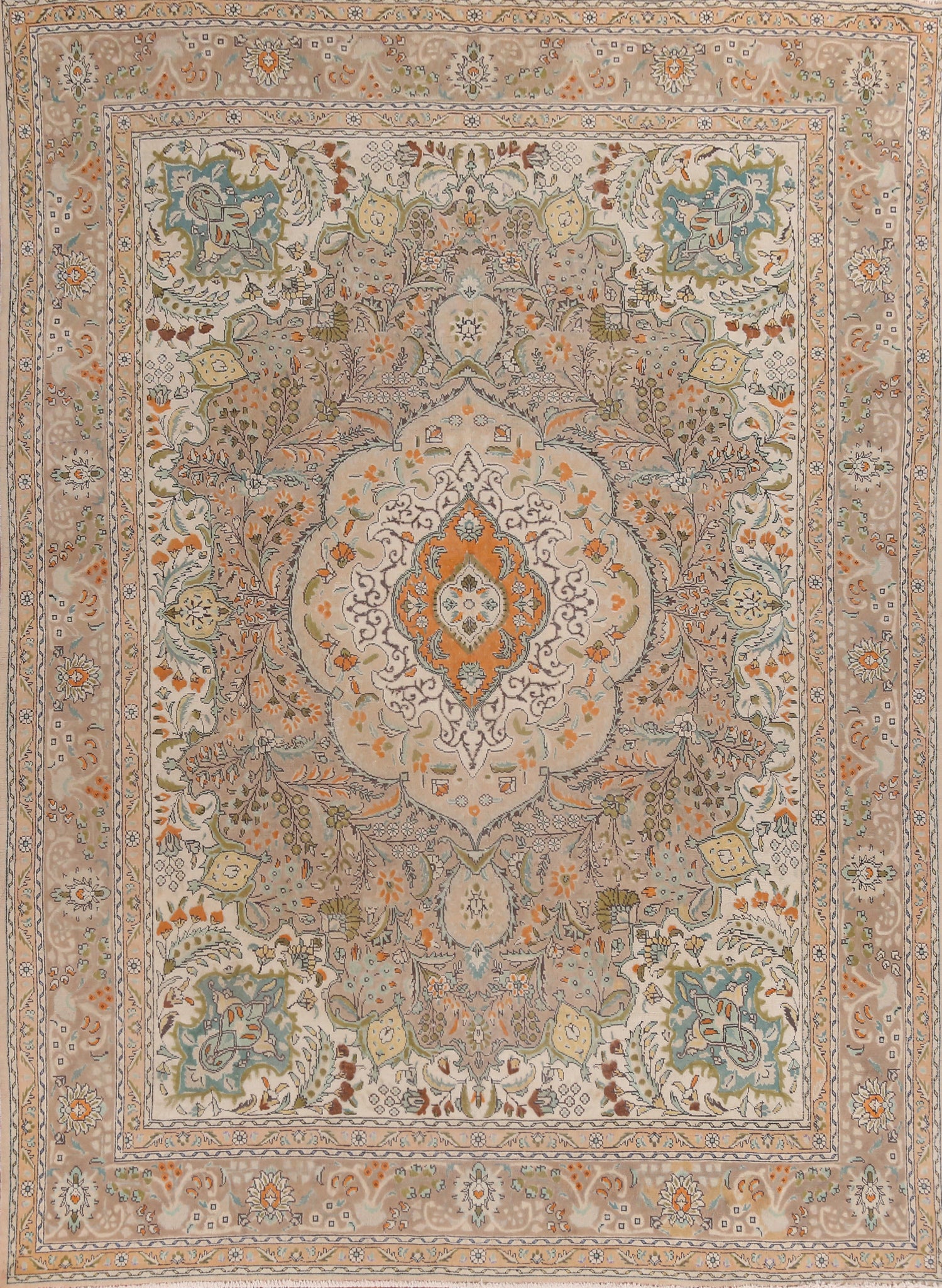 Handmade Wool Tabriz Persian Area Rug 10x13