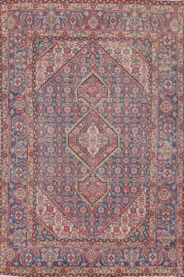 Blue Geometric Tabriz Persian Area Rug 6x10