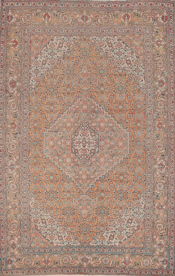 Geometric Wool Tabriz Persian Area Rug 7x10