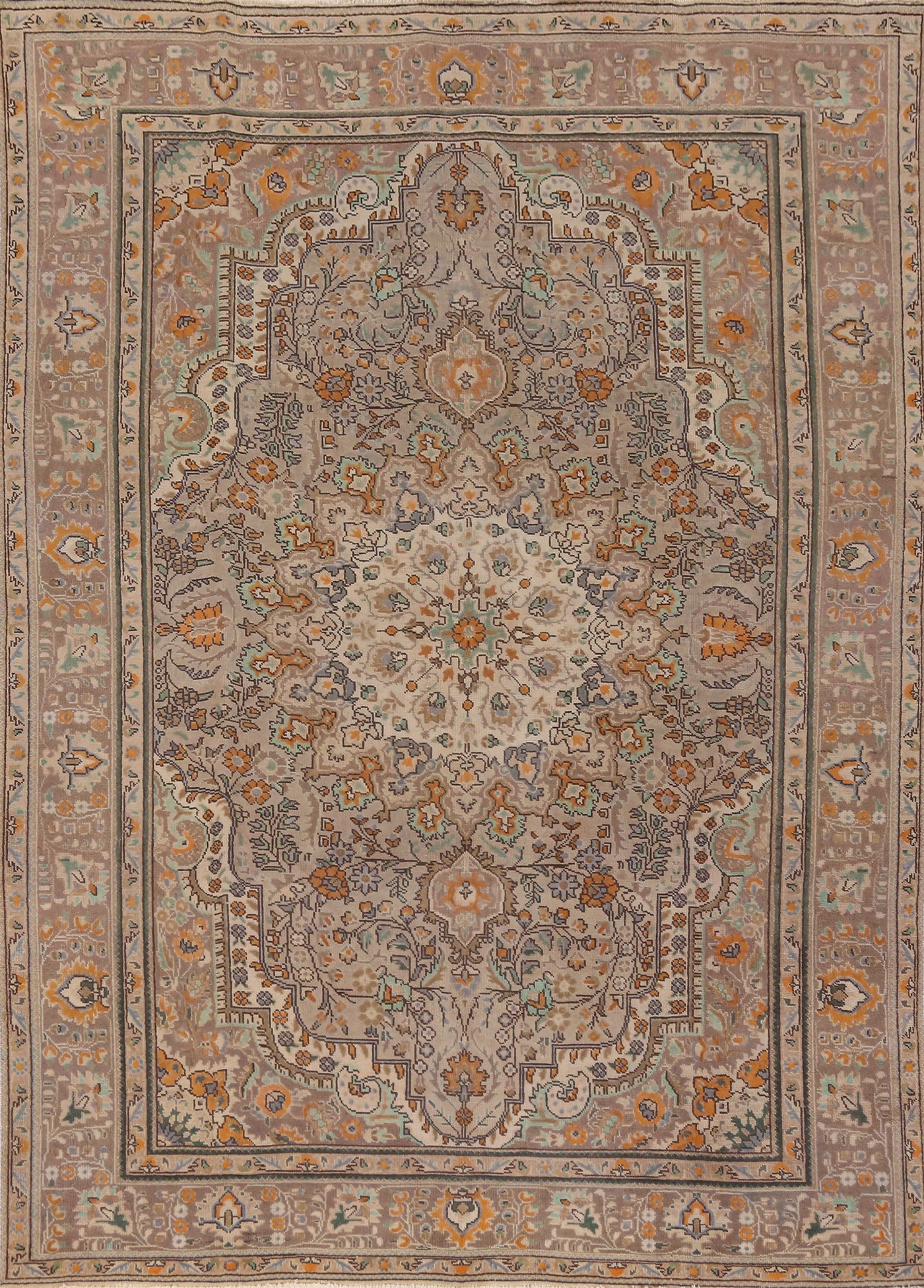 Handmade Brown Tabriz Persian Area Rug 8x11