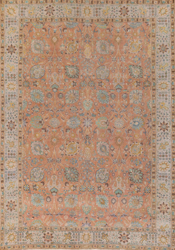 Handmade Floral Wool Tabriz Persian Area Rug 10x13