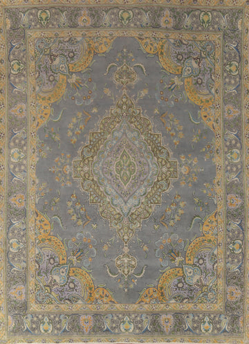 Traditional Blue Tabriz Persian Area Rug 10x13