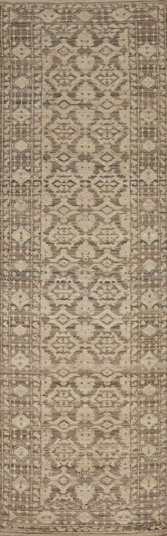 Vegetable Dye Oushak Turkish Runner Rug 3x15