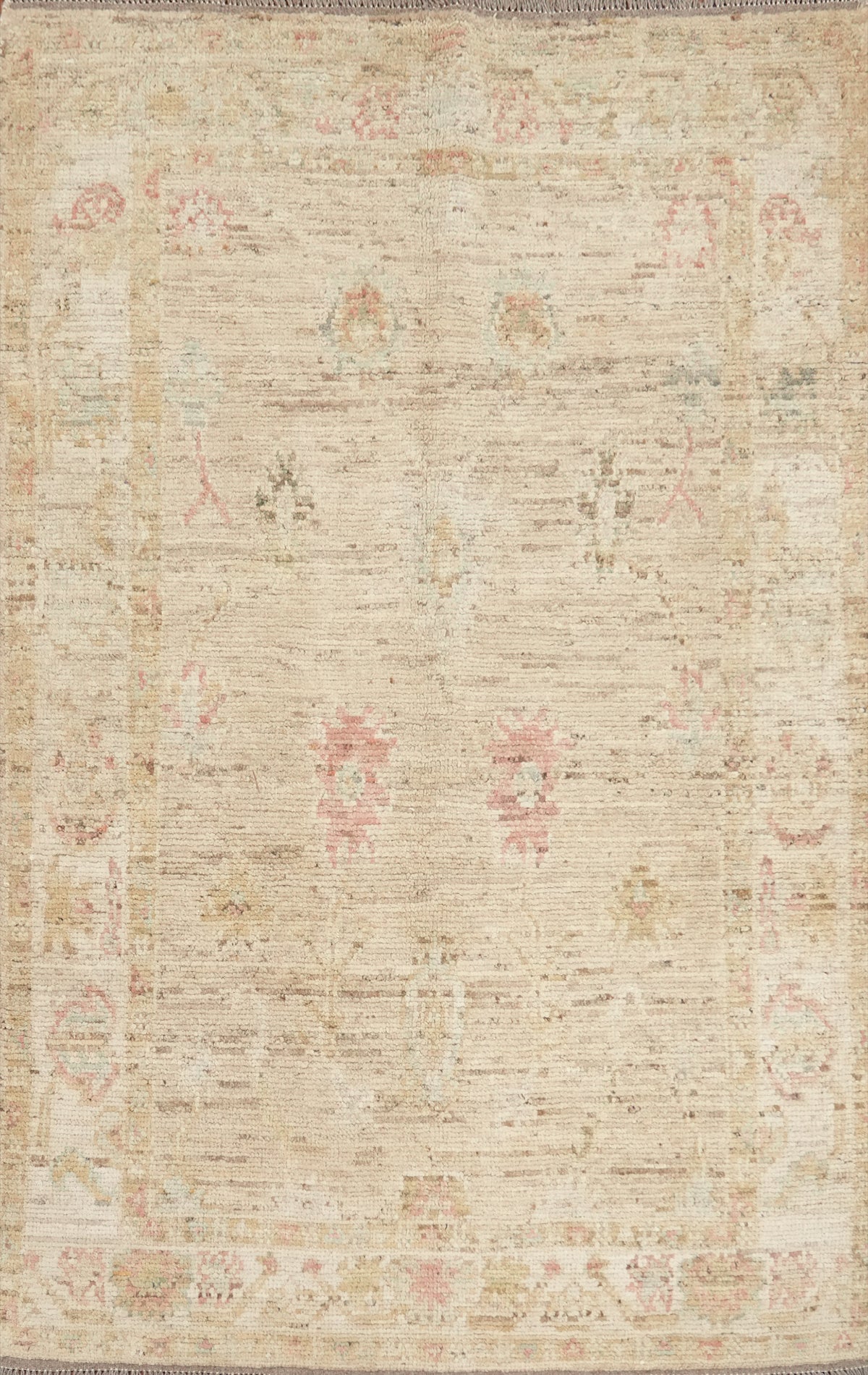 Vegetable Dye Oushak Turkish Rug 4x6