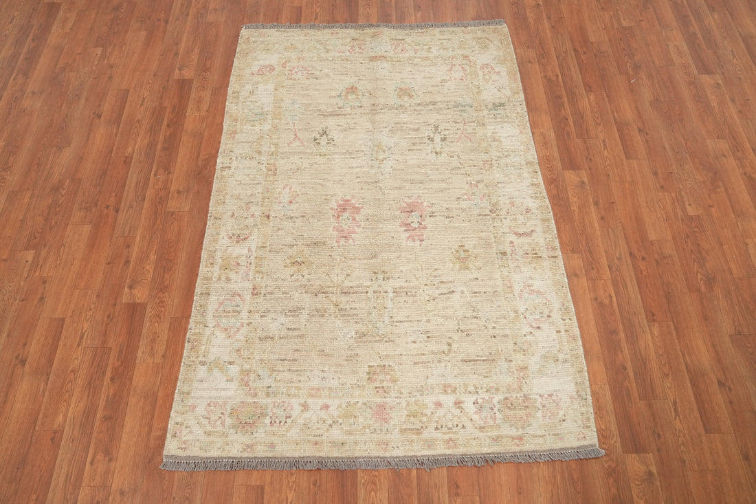 Vegetable Dye Oushak Turkish Rug 4x6