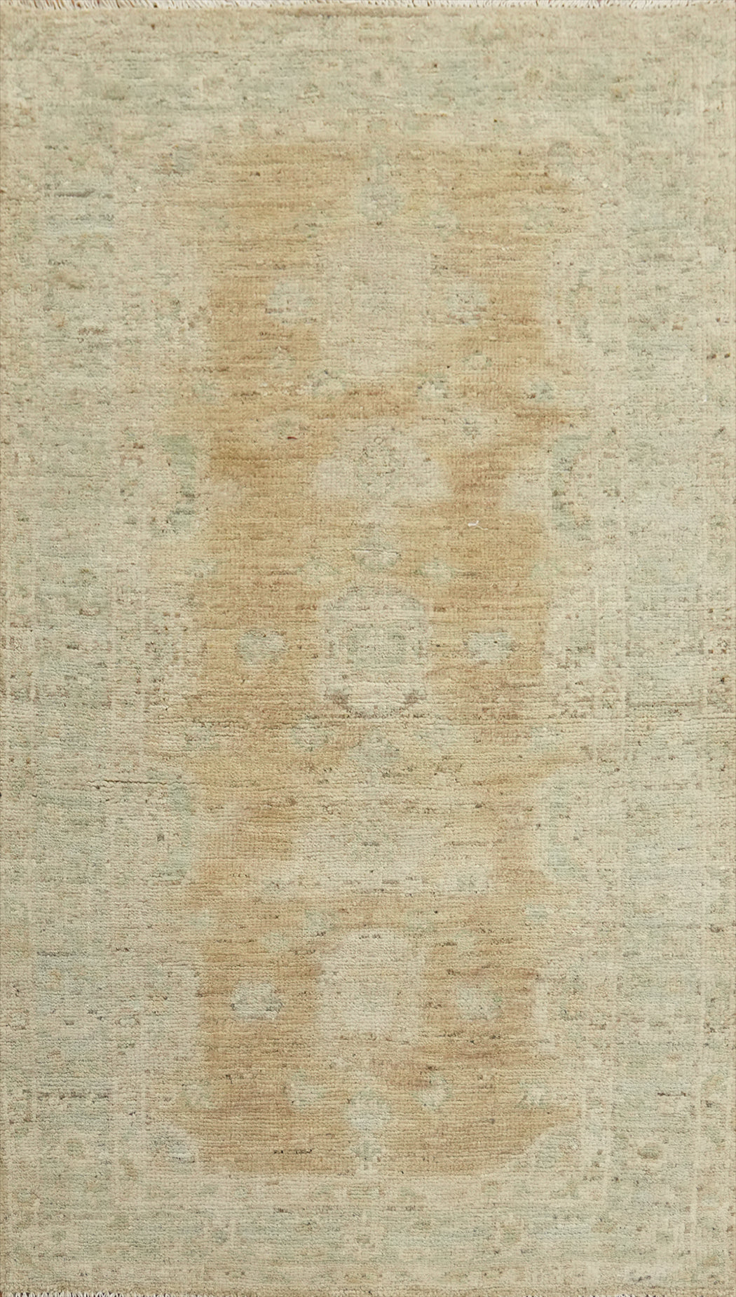 Vegetable Dye Oushak Turkish Foyer Rug 3x6