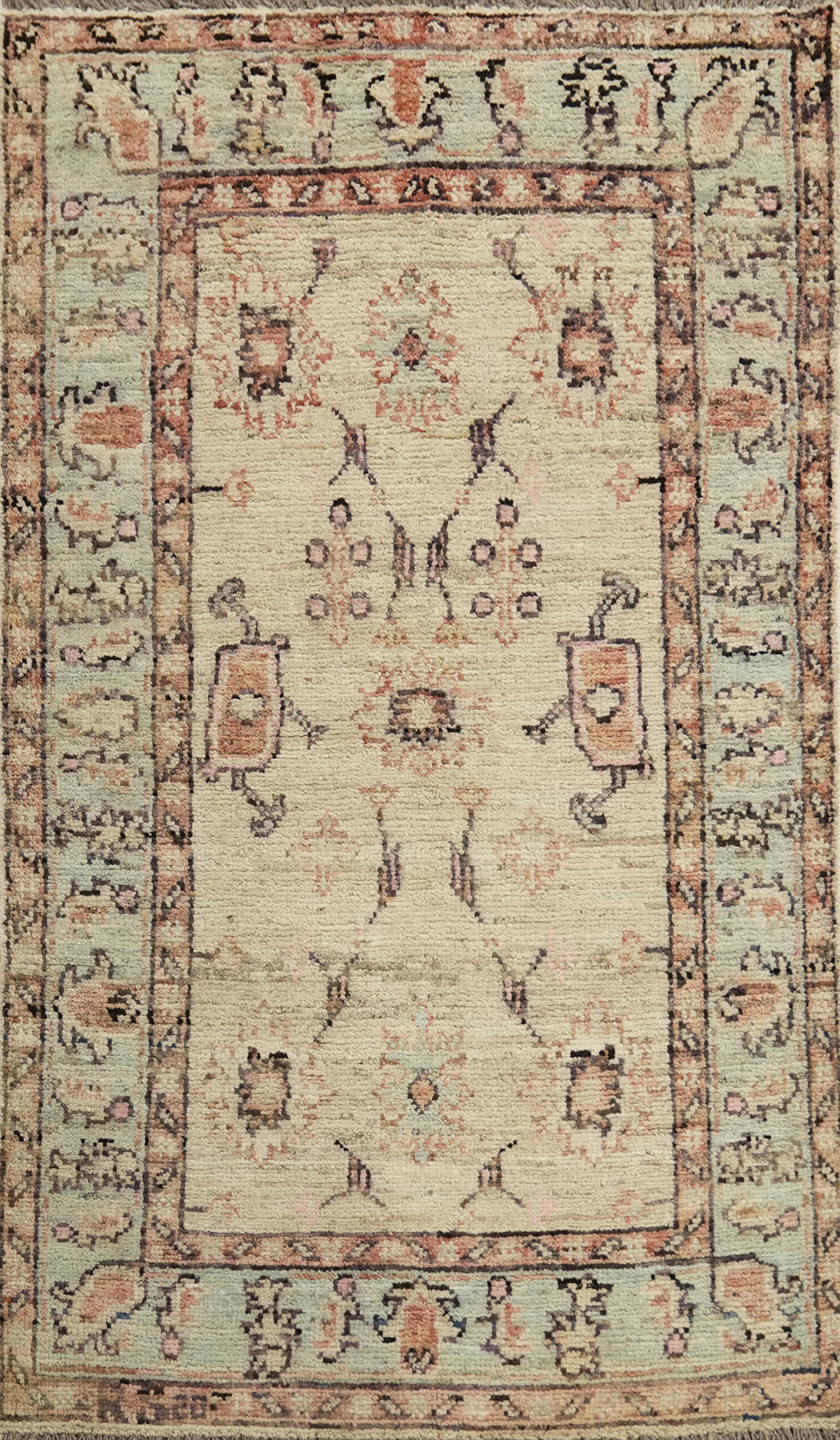 Vegetable Dye Oushak Turkish Accent Rug 3x5