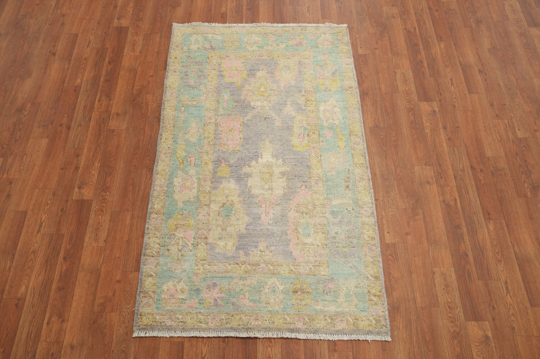 Vegetable Dye Oushak Turkish Accent Rug 3x5