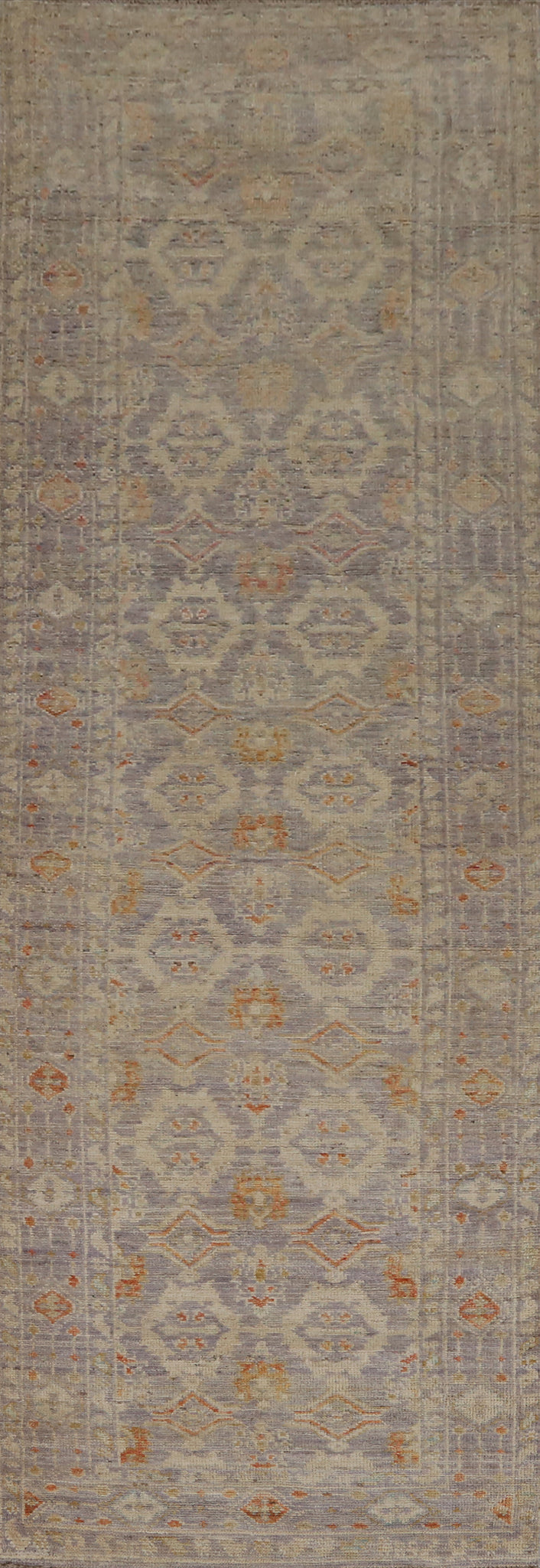 Vegetable Dye Oushak Turkish Runner Rug 3x12