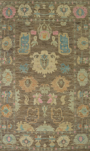 Vegetable Dye Oushak Turkish Large Rug 12x18