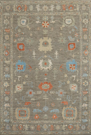 Vegetable Dye Oushak Turkish Large Rug 13x16