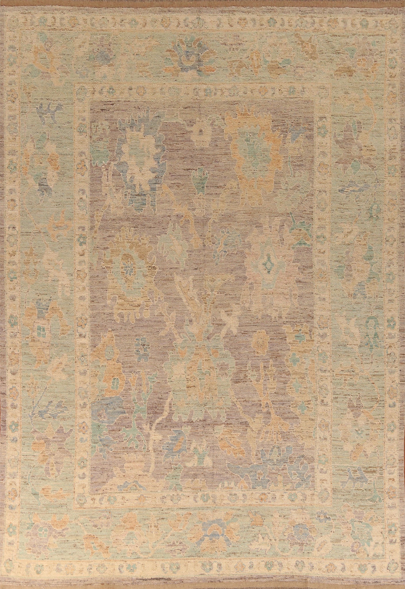Vegetable Dye Oushak Turkish Large Rug 10x14