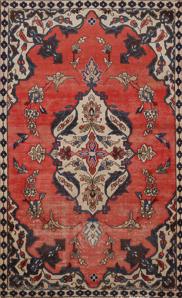 Handmade Floral Wool Bakhtiari Persian Rug 3x6