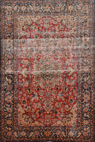 Traditional Floral Kashan Persian Area Rug 5x8