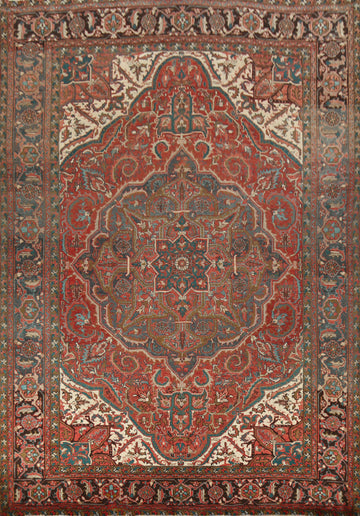 Geometric Heriz Persian Area Rug 8x11