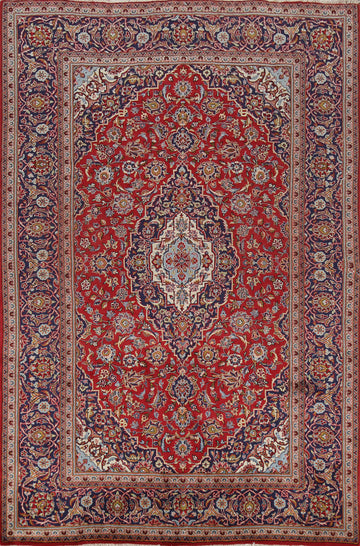 Traditional Red Kashan Persian Area Rug 6x10