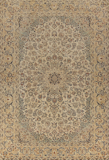 Floral Wool Kashan Persian Area Rug 10x13