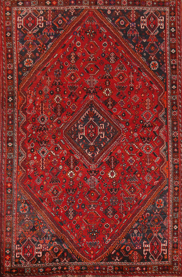 Tribal Geometric Shiraz Persian Area Rug 6x9