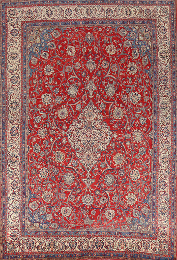 Traditional Floral Sarouk Persian Large Rug 10x14