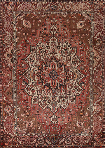 Wool Medallion Bakhtiari Persian Area Rug 10x12