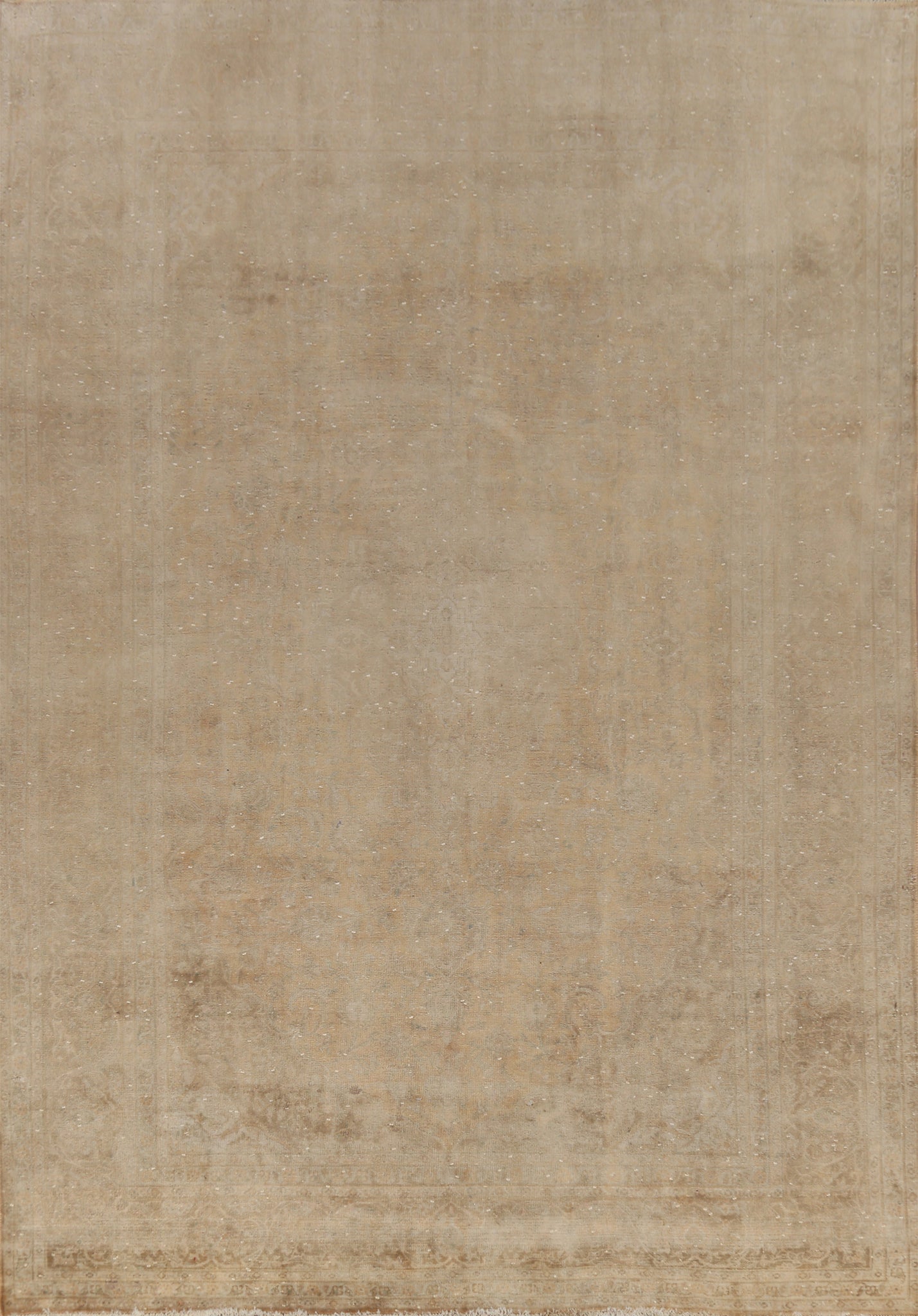 Distressed Wool Mashad Persian Area Rug 10x13