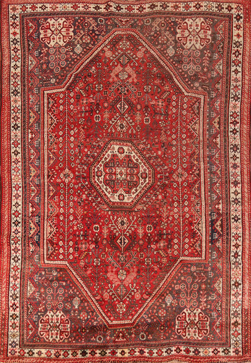 Geometric Wool Abadeh Persian Area Rug 6x8