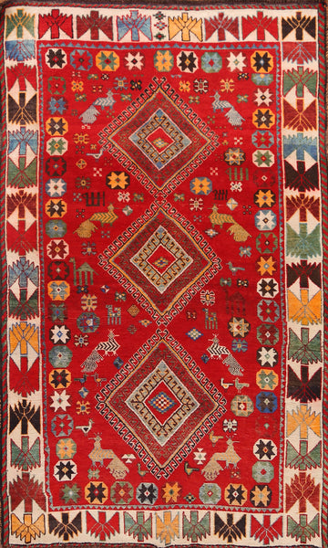 Tribal Geometric Shiraz Persian Area Rug 5x8