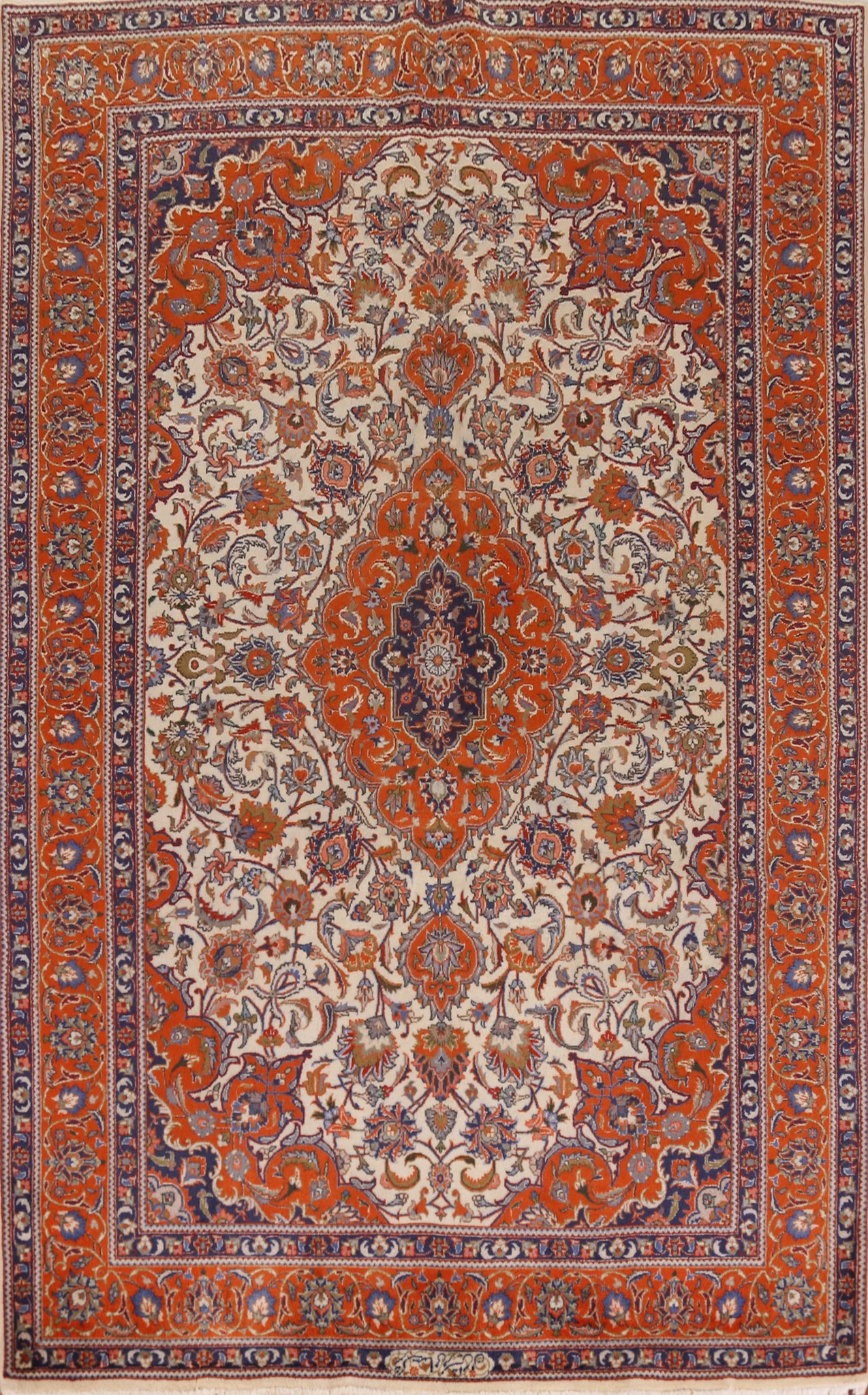 Traditional Floral Kashmar Persian Area Rug 6x10