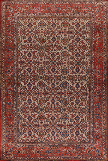 Vegetable Dye Floral Isfahan Persian Large Rug 11x16