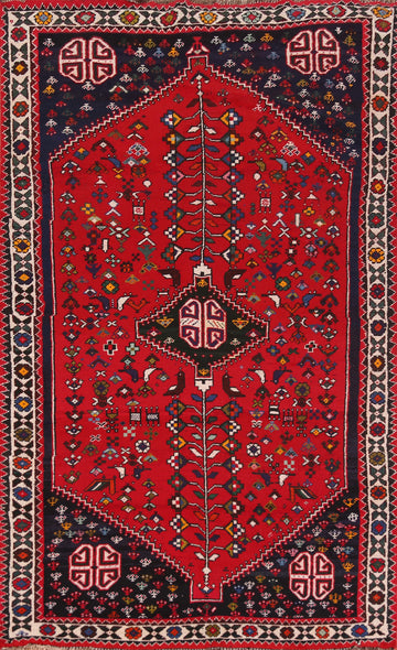 Tribal Geometric Shiraz Persian Area Rug 5x8