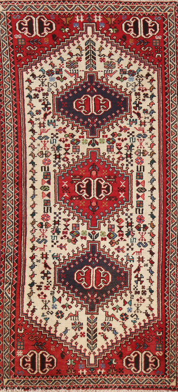 Tribal Geometric Yalameh Persian Runner Rug 2x5