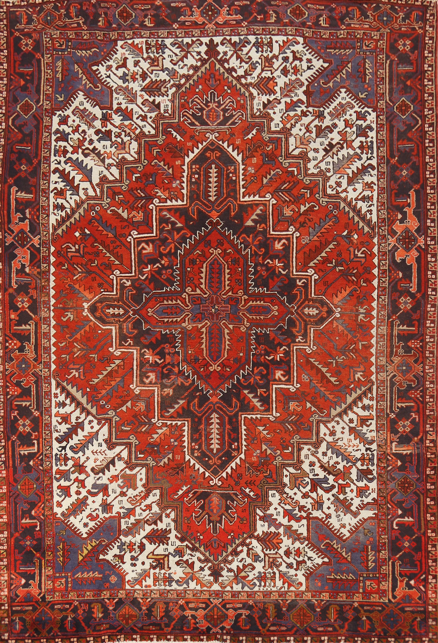 Geometric Heriz Persian Area Rug 8x10