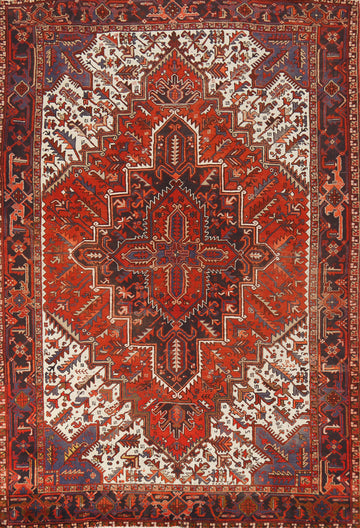Geometric Heriz Persian Area Rug 8x10