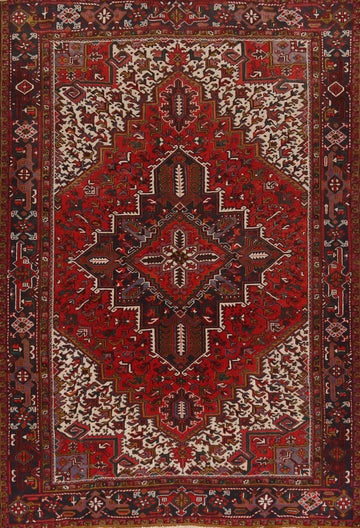 Vintage Wool Heriz Persian Area Rug 7x10