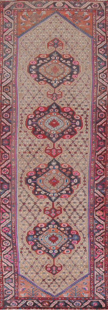 Vegetable Dye Wool Koliaei Persian Runner Rug 3x12