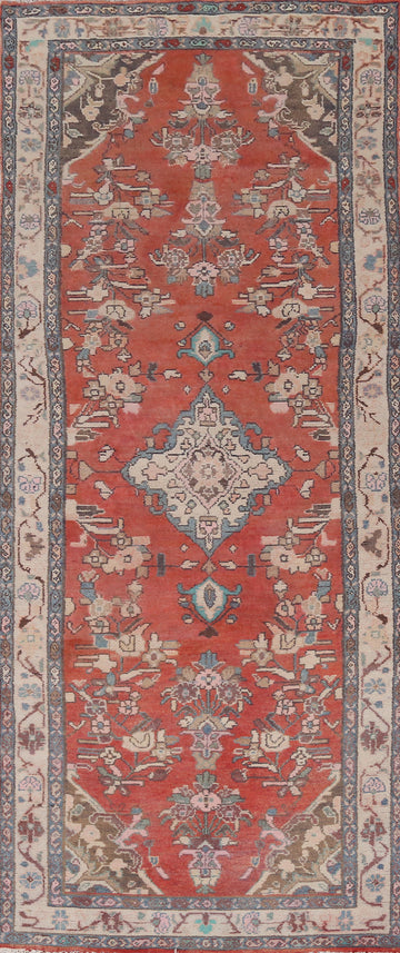 Vintage Hamedan Persian Runner Rug 3x10