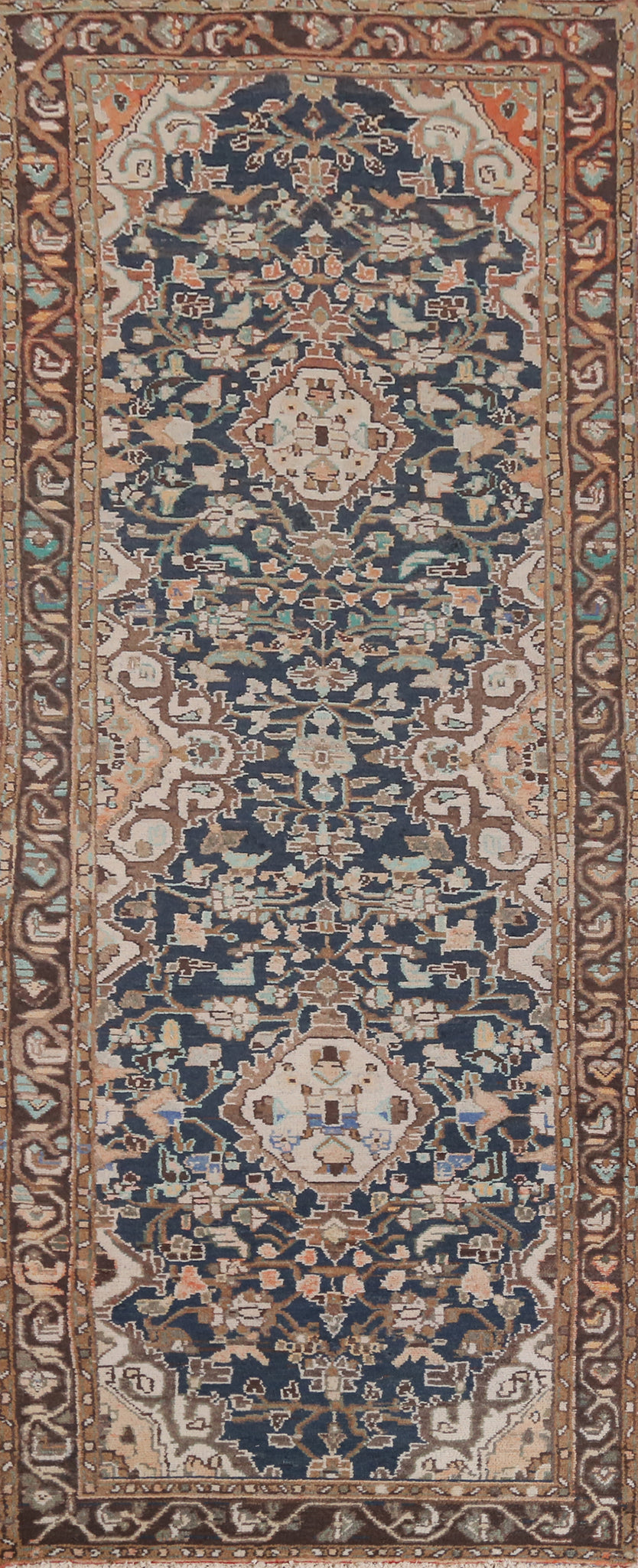 Blue Floral Lilian Persian Runner Rug 3x10