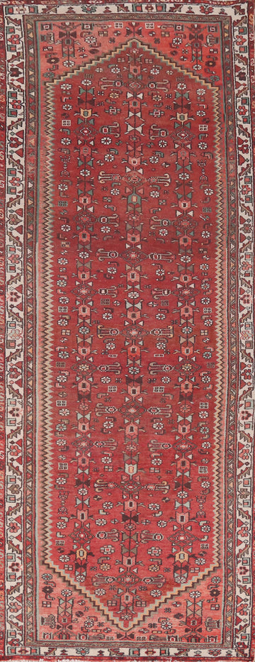 Geometric Hamedan Persian Runner Rug 3x10