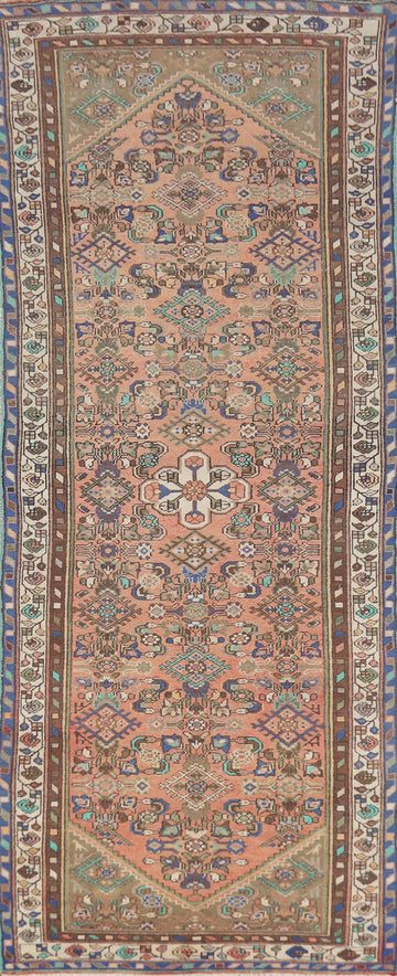 Geometric Hamedan Persian Runner Rug 3x10