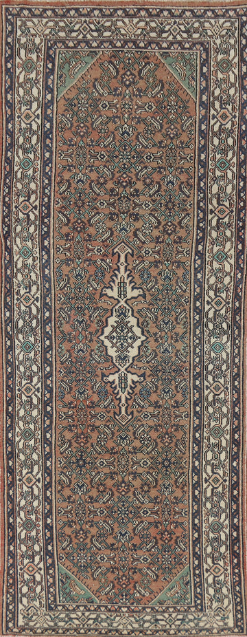 Geometric Hamedan Persian Runner Rug 4x12