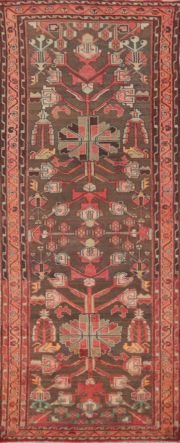 Vintage Wool Meshkin Persian Runner Rug 3x10